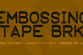 Embossing Tape BRK Font Family