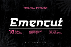 Emencut Font Family