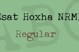 Esat Hoxha NRML Font