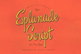 Esplanade Script PERSONAL USE Font