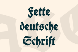 Fette deutsche Schrift Font