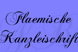 Flaemische Kanzleischrift Font