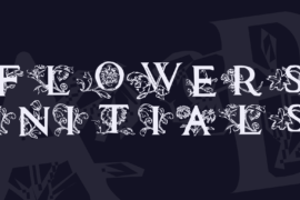 Flowers Initials Font