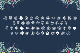Flowery Illustration Font