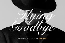 Flying Goodbye Font