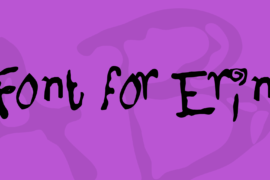 Font for Erin Font