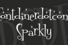 Fontdinerdotcom Sparkly Font
