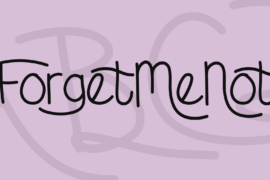 ForgetMeNot Font