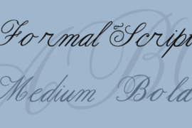 Formal Script Font Family