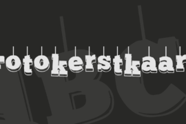 Fotokerstkaart Font