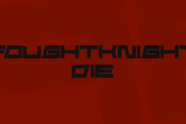 FoughtKnight Die Font
