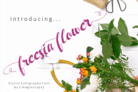Freesia Flower Font