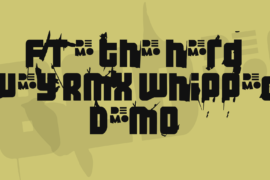 FT 3 the hard way RMX whipped DEMO Font