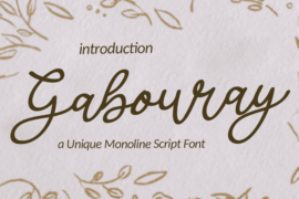 Gabouray-free Font