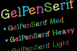 GelPenSerif Font Family