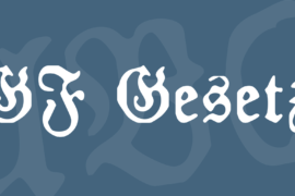 GF Gesetz Font