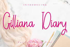 Gilliana Diary – Personal Use Font