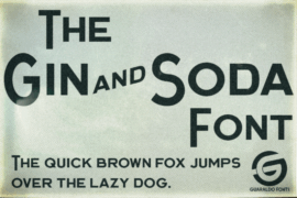 Gin and Soda Personal Use Font