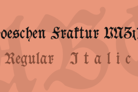 Goeschen Fraktur UNZ1A Font Family