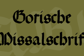 Gotische Missalschrift Font