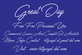 Great Day Personal Use Font