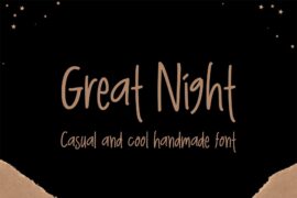 Great Night – Personal Use Font