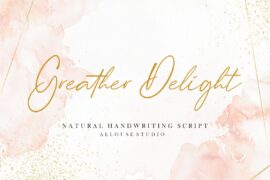 Greater Delight Demo Version Font