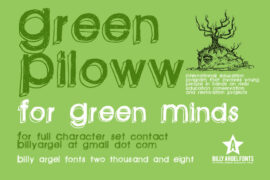 green piloww Font