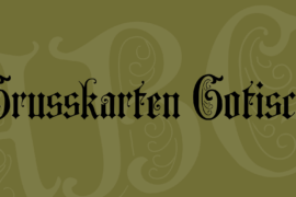Grusskarten Gotisch Font