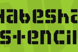 Habesha stencil Font