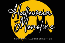 Halloween Monoline – Personal U Font