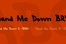 Hand Me Down BRK Font Family