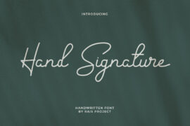 Hand Signature Demo Font