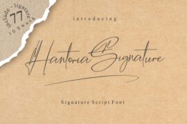 Hantoria Signature Font
