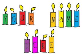 Happy Birthday Letter Candles Font