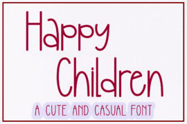 Happy Children – Personal Use Font
