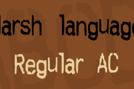 Harsh language Font Family