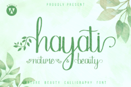 Hayati Nature Beauty Font
