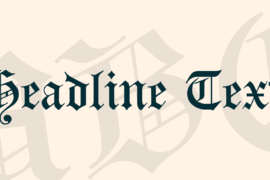 Headline Text Font