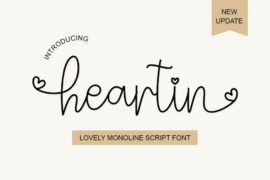 Heartin – Personal Use Font