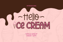 Hello Ice Cream Demo Font