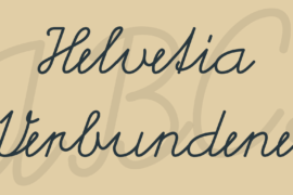 Helvetia Verbundene Font
