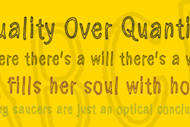 Here we are now, entertain us Font