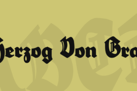 Herzog Von Graf Font