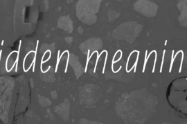 Hidden meanings Font