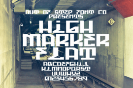 High Marker Flat Font