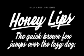 Honey Lips Personal Use Font