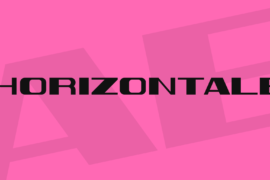 Horizontale Font
