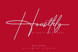 Housttely Signature Font