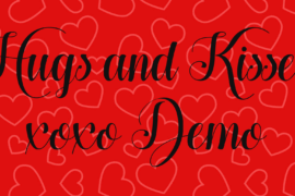 Hugs and Kisses xoxo Demo Font